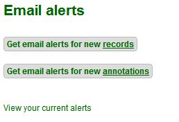 Email alert options